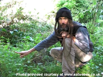 The late Frank Cook identifying plants.